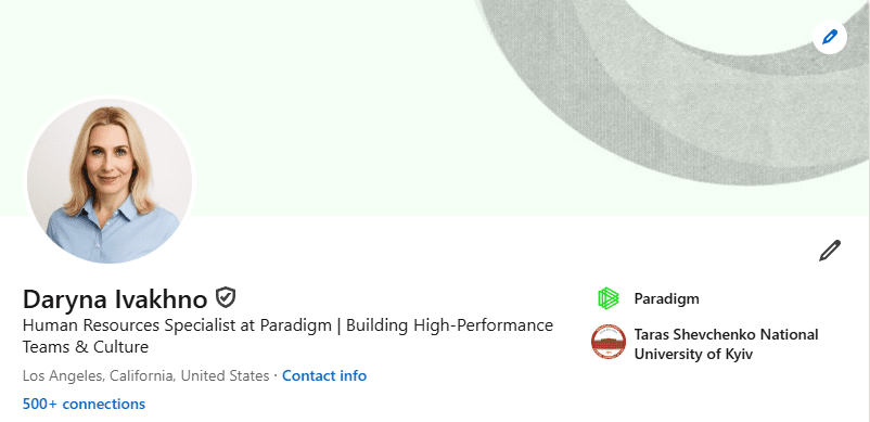 Verified LinkedIn Profile 6